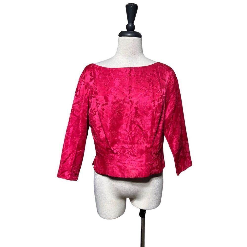 Clifton Wilhite Vintage Handmade Taffeta Blouse 50's Era Dallas Couture